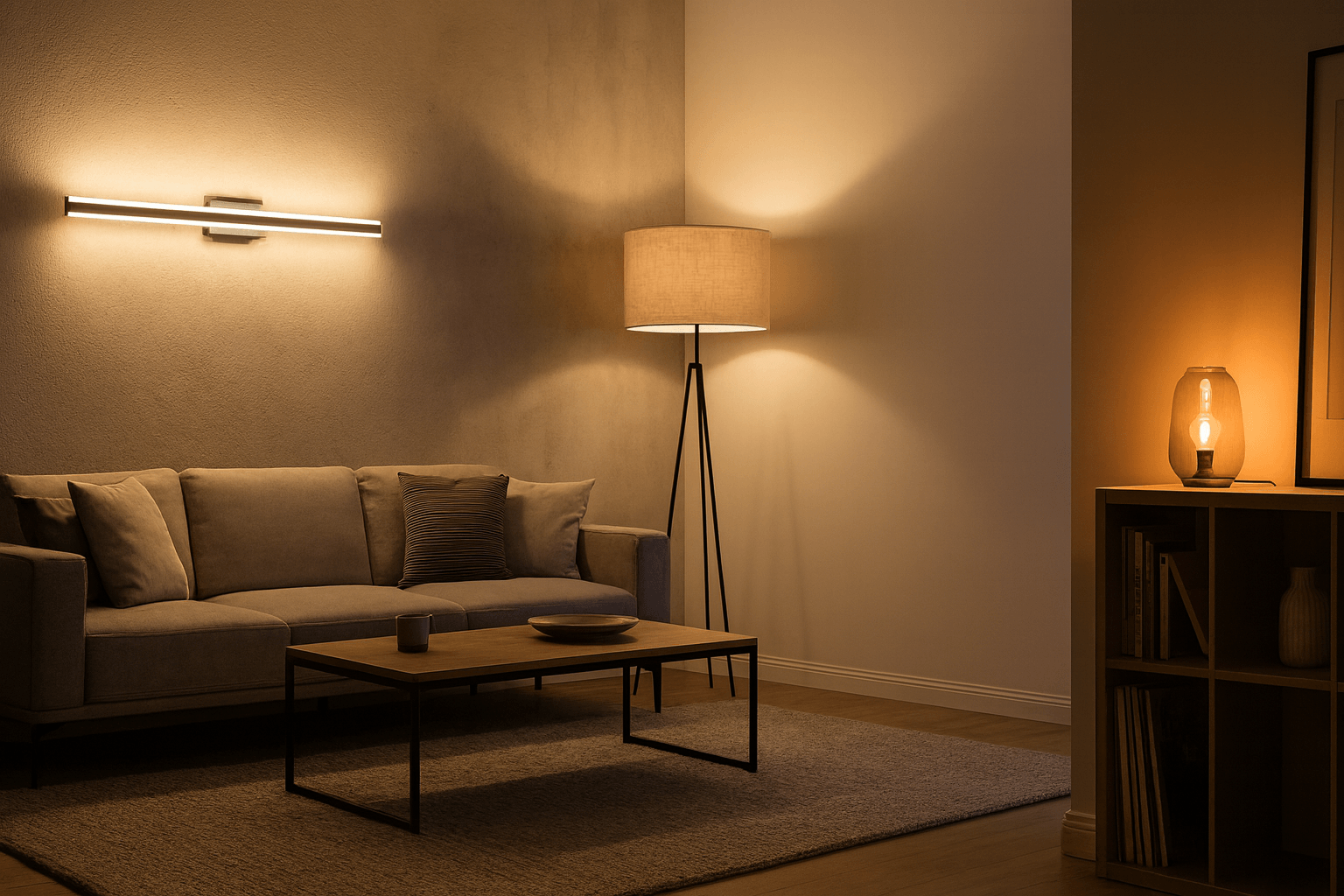 Räume gestalten mit Licht: Weniger Möbel, mehr Wirkung