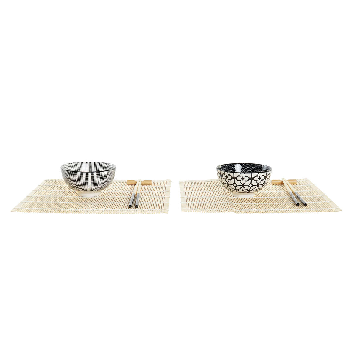 Sushi-Set inkl. Schalen / schwarz & weiß