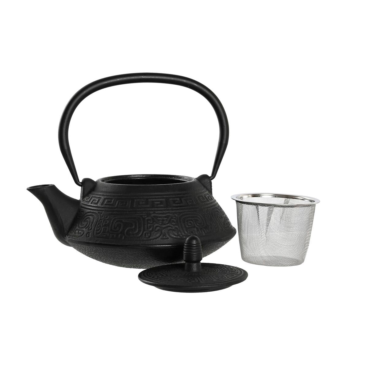 Teekannen-Set – schwarz & weiß – Edelstahl – 2-teilig
