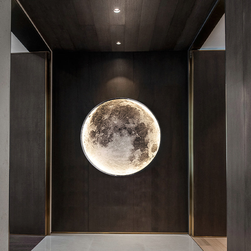 Nahaufnahme LED Mond Lampe Moon, Oberfläche