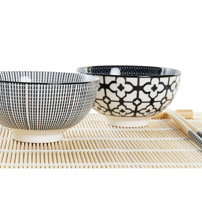 Sushi-Set inkl. Schalen / schwarz & weiß