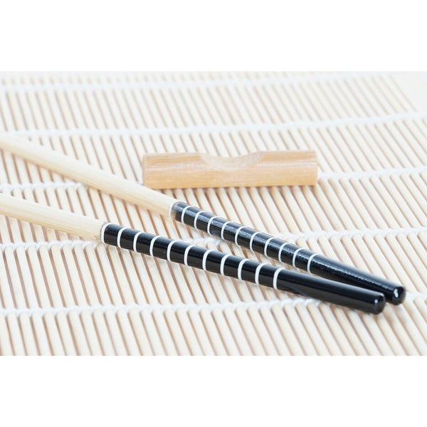 Sushi-Set inkl. Schalen / schwarz & weiß