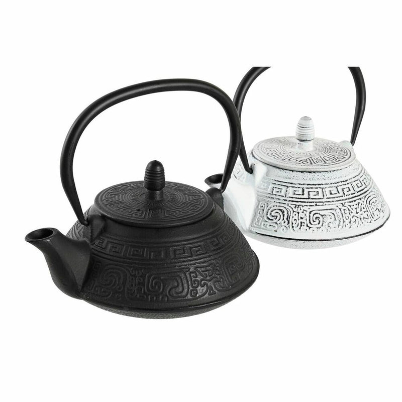 Teekannen-Set – schwarz & weiß – Edelstahl – 2-teilig