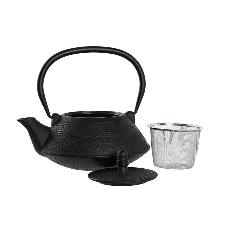 Teekannen-Set – schwarz & weiß – Edelstahl – 2-teilig