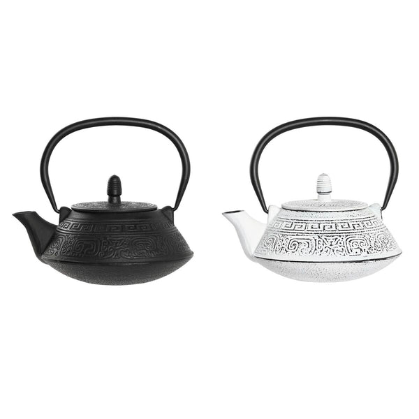 Teekannen-Set – schwarz & weiß – Edelstahl – 2-teilig