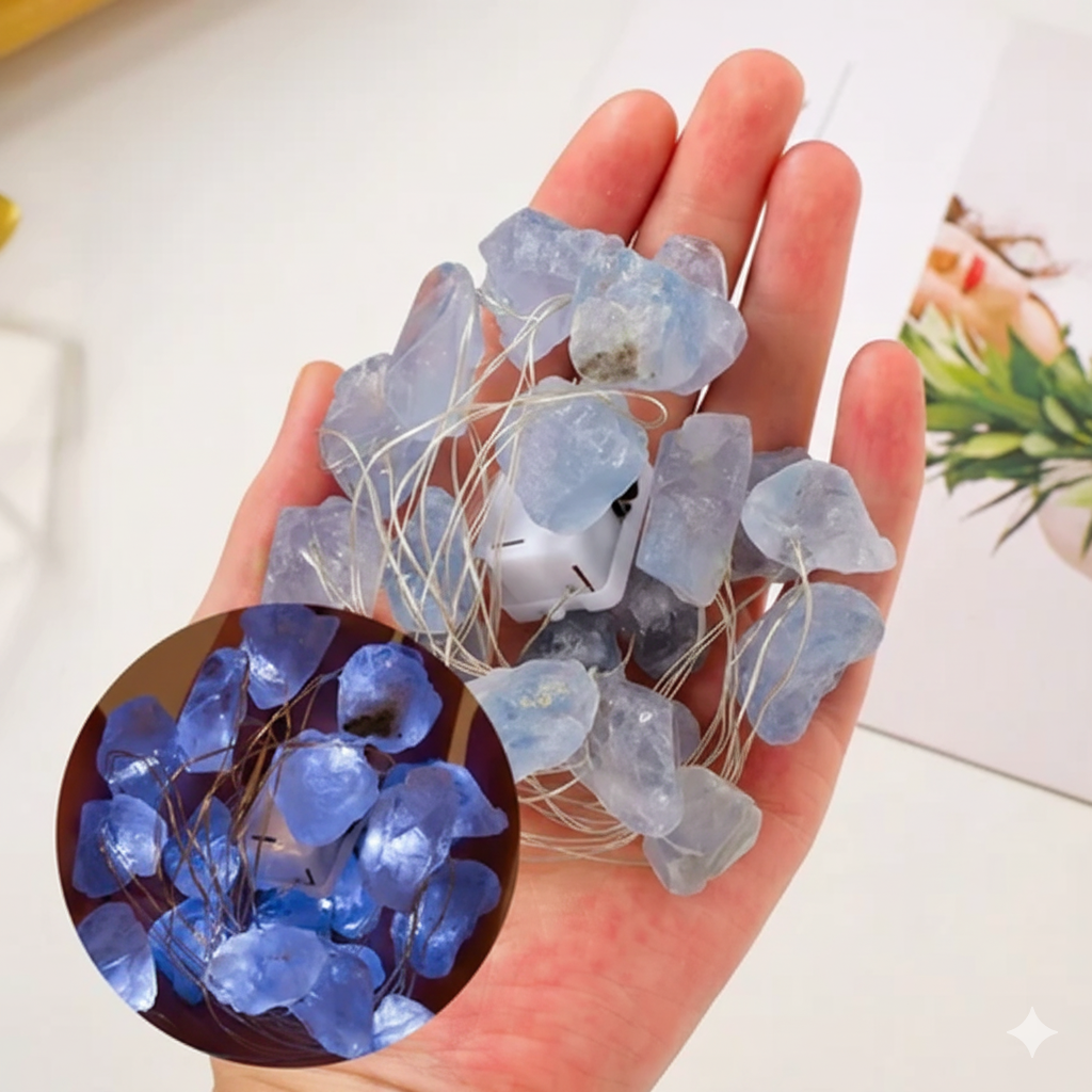 Kristall-Rohsteinlampe