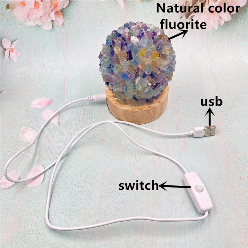 Fluorit-Clusterlampe