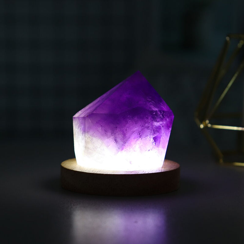 Amethyst-Kristalllampe