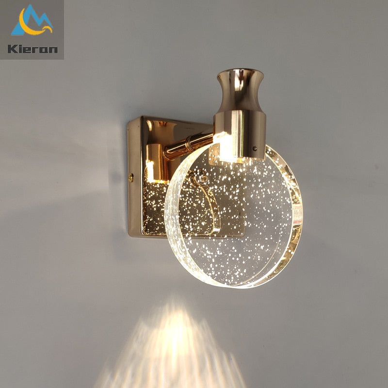 Kristall LED-Wandlampe