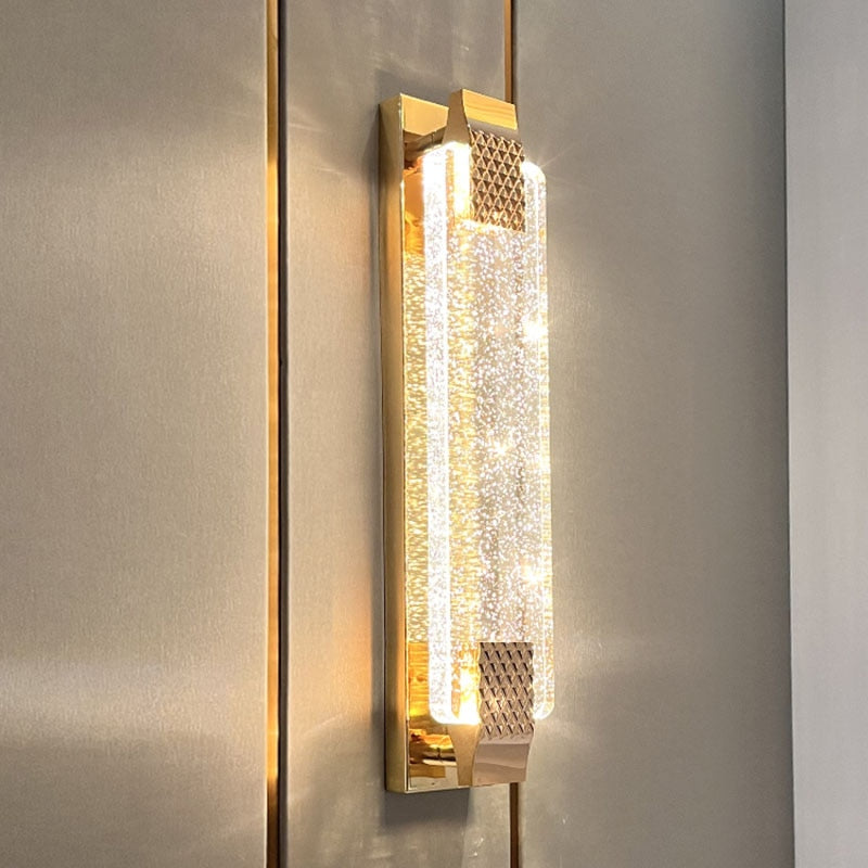 Kristall-Blasen-Wandlampe
