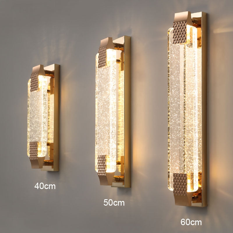 Kristall-Blasen-Wandlampe
