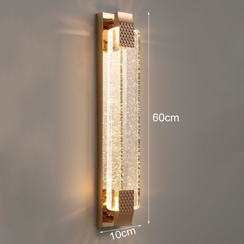 Kristall-Blasen-Wandlampe