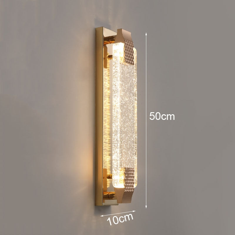 Kristall-Blasen-Wandlampe