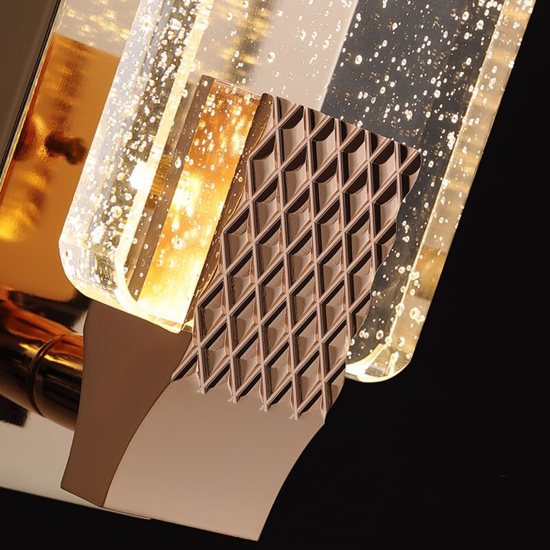 Kristall-Blasen-Wandlampe