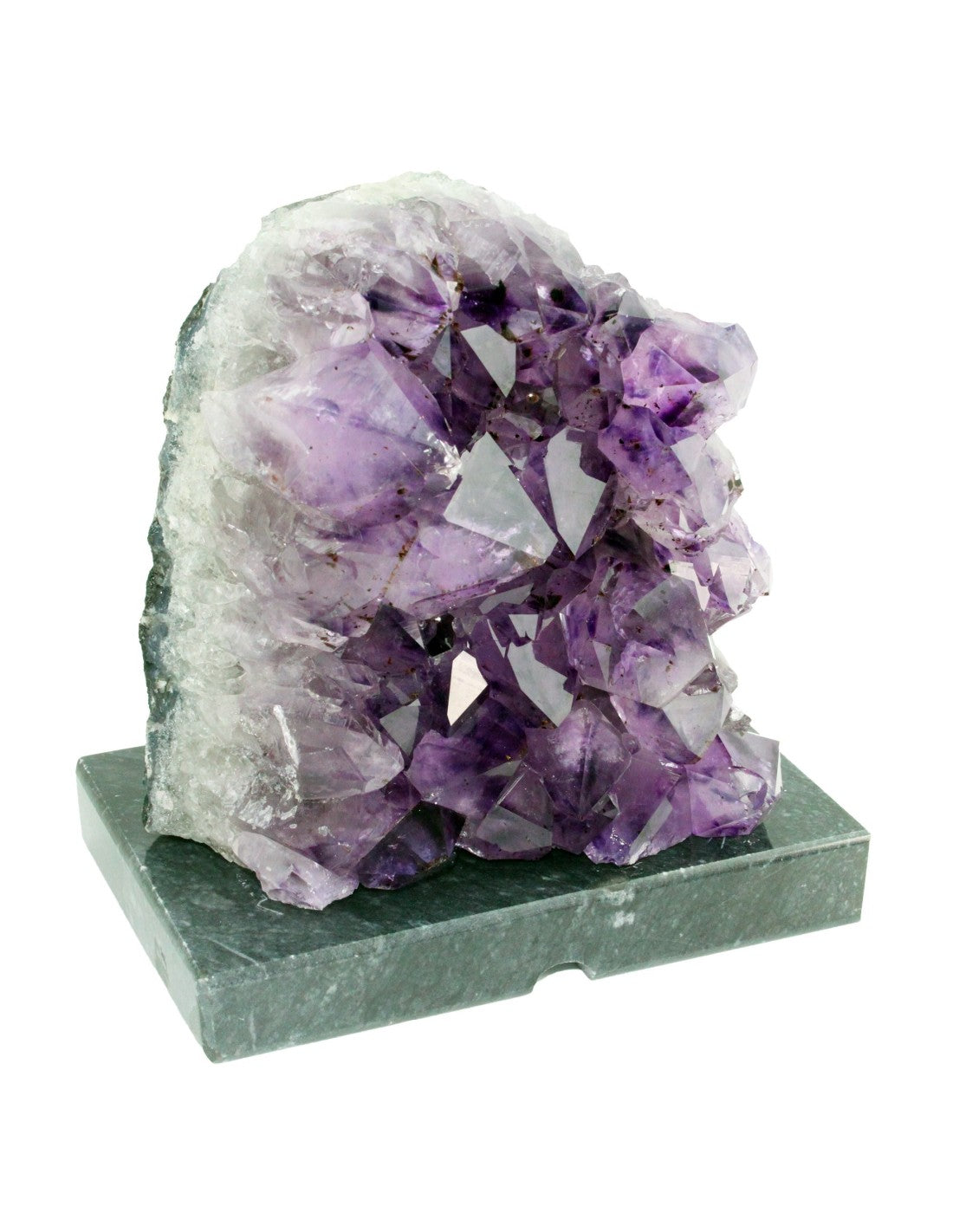 Amethyst-Kristalllampe mit Marmorsockel