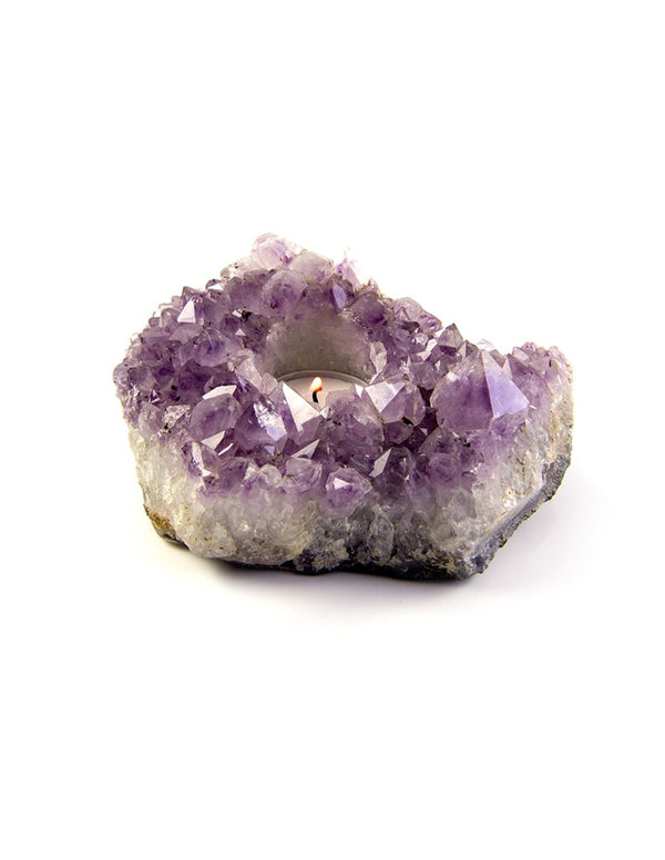 Amethyst Teelichthalter Kristallstück - 800g