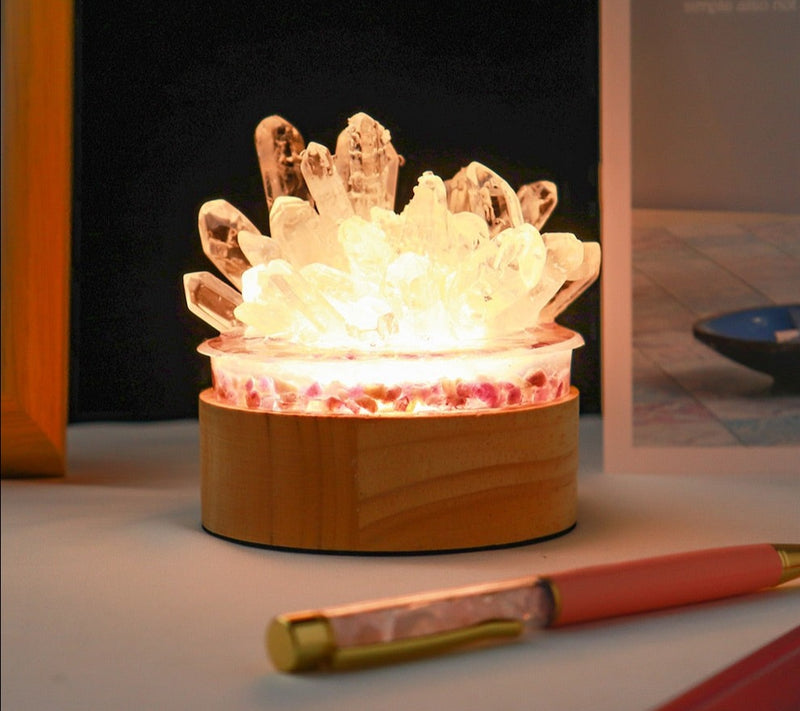 Quarz DIY Kristalllampe