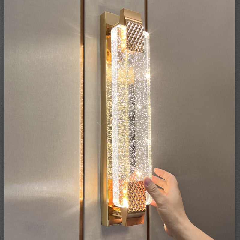 Kristall-Blasen-Wandlampe