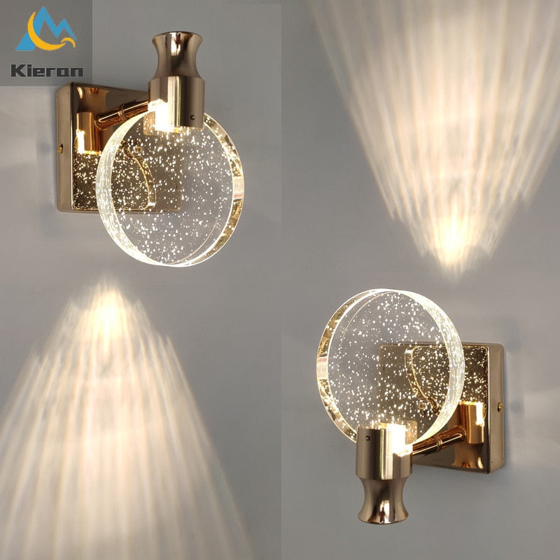 Kristall LED-Wandlampe