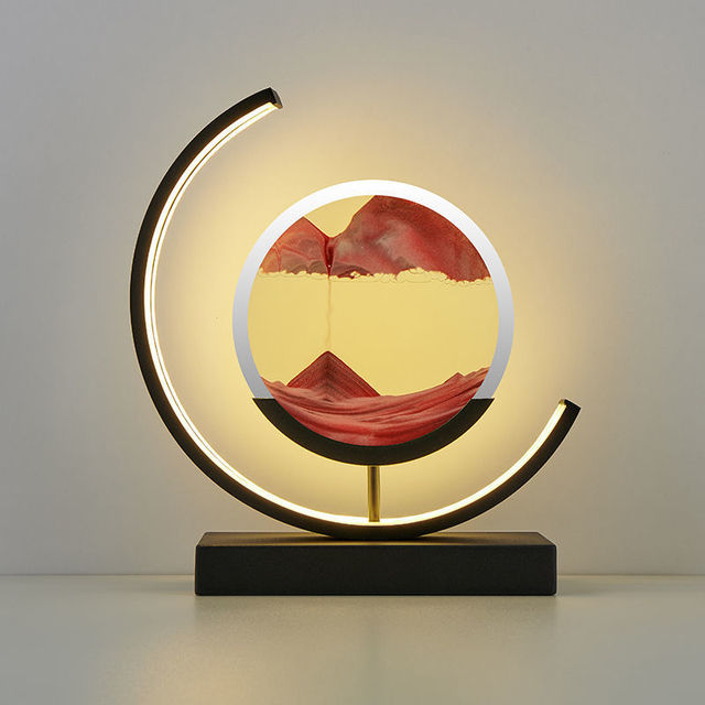 LED Sand Tischlampe Design Lampe mit Ambient Licht